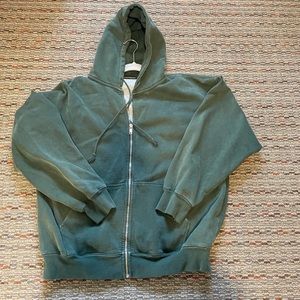 brandy melville christy hoodie dark green 
oversized fit